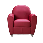 Mary armchair in burgundy eco-leather