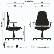 Capri black office armchair
