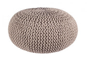 Woven dove gray pouf bizzotto cm 80