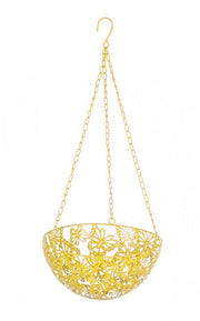 4x Yellow Butterfly Hanging Pot D 25