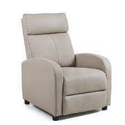 Desirè reclining armchair in dove gray imitation leather