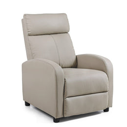 Desirè reclining armchair in dove gray imitation leather