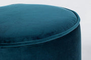 Round pouf set with blue table