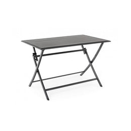 Outdoor table in anthracite aluminum ELIN 110x70x h71 cm