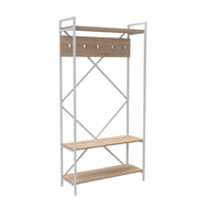 Entrance shelf white metal coat hanger 90x35xh.180 cm