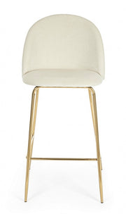 2x Bar stool carry white velvet atmosphere style