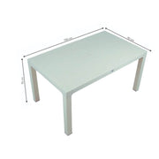 White polypropylene Wood table 150x90