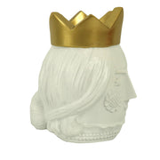 White gold queen face vase holder cm11x14h17