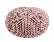 Pink woven pouf furnish design cm 80