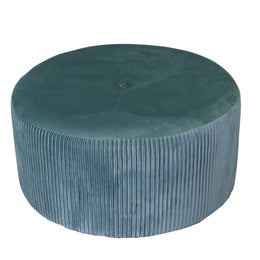 Round sage green velvet puff cm ø56h28