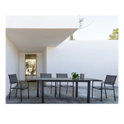Outdoor Chair With Armrests In Anthracite Aluminum Hilla 57X60X H88 Cm