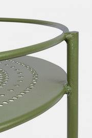 Green steel bottle trolley