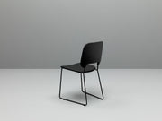Faux leather chair and black seat 47,5x45,5x89h cm