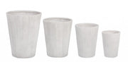 Set4 P.Vaso Ribbed Svas Bianco