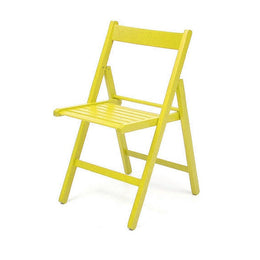Folding chair in high quality yellow beech 43x48xh.79 cm