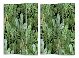 Three-Panel Leaf Print Room Divider - 120.6x2.5xH180.6x2.5cm