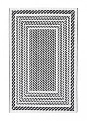 Kashan White-Black Carpet 180X270