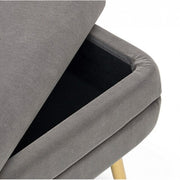 Dark gray container bench with feet 79.5 x37.5x42h cm