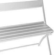 Rovigo iron garden bench folding white 94 x 51 x h 86 cm