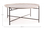 Fusion style metal coffee table