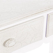 Console in MDF with two drawers Bianca CLORINNE 90x40x h78 cm