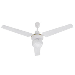 Ventilatore da soffitto tre pale con in metallo con luce diametro 120 cm Bianco 70W