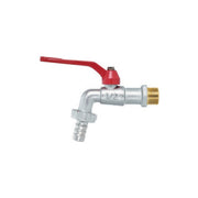 Ball cock with hose holder and red lever 1/2