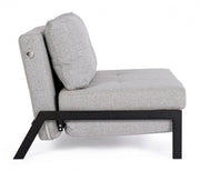 One seat space-saving sofa bed in Beige HAYDEN fabric 95x96x h79 cm