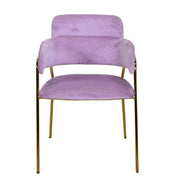 Design armchair velvet and purple rotterdam gold metal