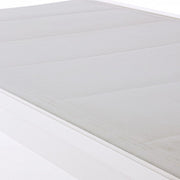 High aluminum sunbed with wheels Hilde white