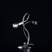 Bedside table lamp in polished chromed iron with strass 1 light 18xh.27 cm