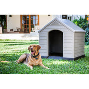 Sandy dog kennel, brown colour, dimensions 95x99x99h