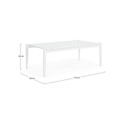 Calypso white coffee table 110x60 cm
