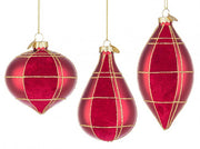 Velvety Red Set of 12 Pendulum Decorations
