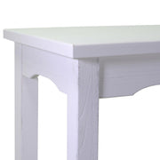 White wooden display table