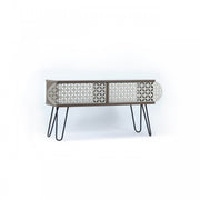 Industrial urban black walnut TV stand cm 106 x 30 x 48 h