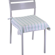 Square sage green flora stripe cushion cm40x40h4