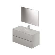 Bathroom composition of 100 in White H54x101x46cm