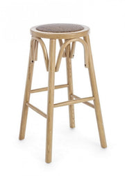 Rustic style bar stool in natural wood