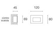 Recessed Smooth 3W Led 4000K graphite plug line