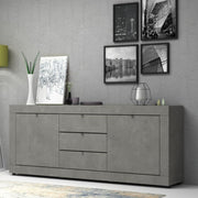 Sideboard 2 doors and 3 drawers Ocean beton gray 210x45xh.85 cm