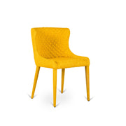 Chair in yellow fabric 58x50,5x83h cm