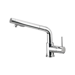 Chromed single hole paini mixer tap for pull-out shower sink