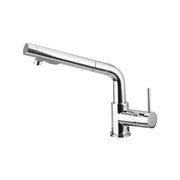 Chromed single hole paini mixer tap for pull-out shower sink