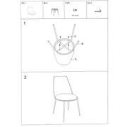 Design chair in velvet and metal rotterdam gray