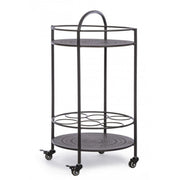 Trolley for bottles in Anthracite Gray steel