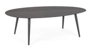 Outdoor coffee table in Anthracite aluminum RIDLEY 120x75x h36 cm