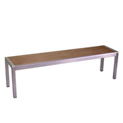 Bench in aluminum Poliwood Seattle brown