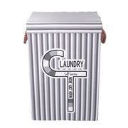 Gray laundry basket with lid cm40x30h60