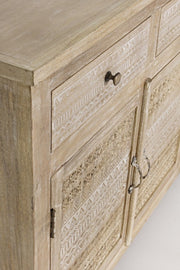 Sideboard 3 doors and 3 drawers in natural style wood